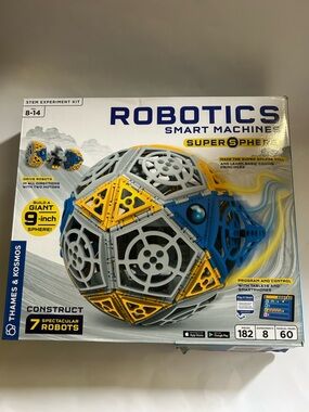 Thames & Kosmos Robotics Smart Machine Super Sphere STEM Toy - Yellow & Blue